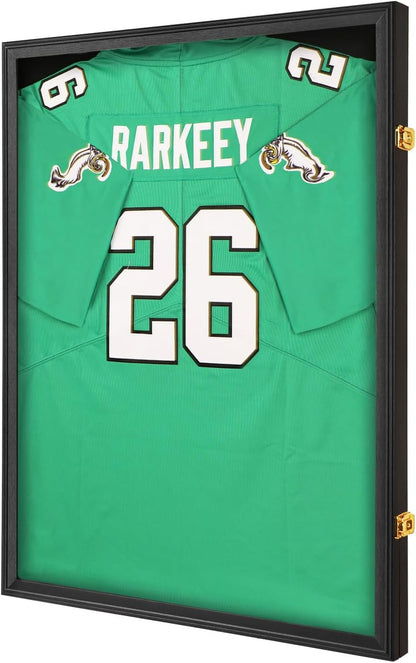 Lockable Jersey Display Frame – UV Protection Shadow Box for Sports Jerseys