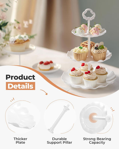 10PCS Dessert Table Display Set with Cupcake Stands & Serving Trays for Parties