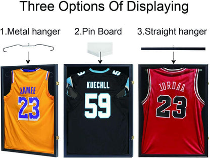 Lockable Jersey Display Frame – UV Protection Shadow Box for Sports Jerseys