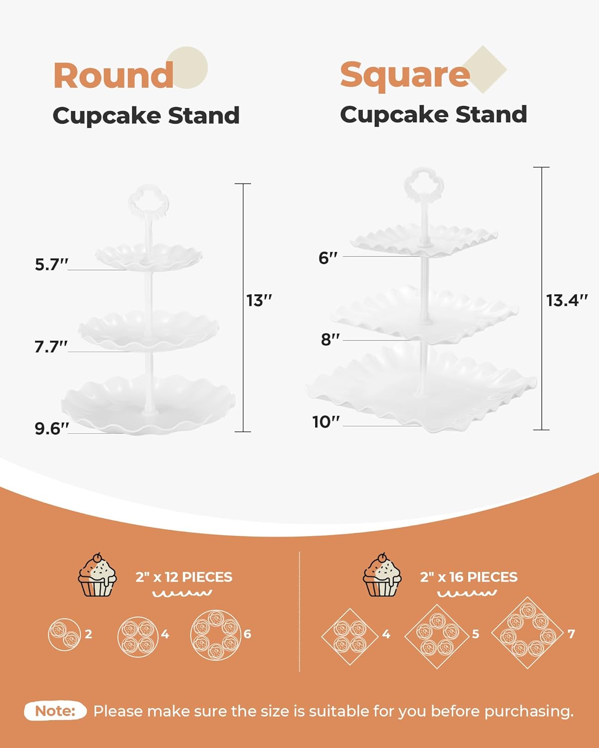 10PCS Dessert Table Display Set with Cupcake Stands & Serving Trays for Parties