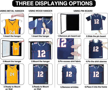 Lockable Jersey Display Frame – UV Protection Shadow Box for Sports Jerseys