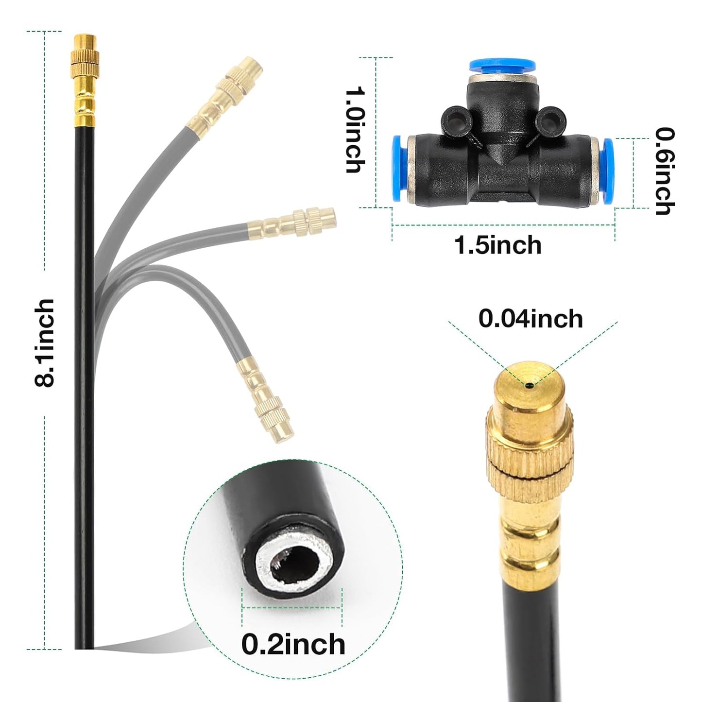 50FT Drip Irrigation System – Automatic Garden Watering Kit with Adjustable Copper Sprayers for Raised Beds, Greenhouses & Potted Plants