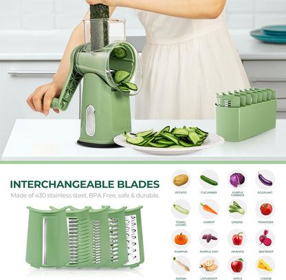 Rotary Cheese Grater & Vegetable Slicer – Shred, Slice & Chop in Seconds